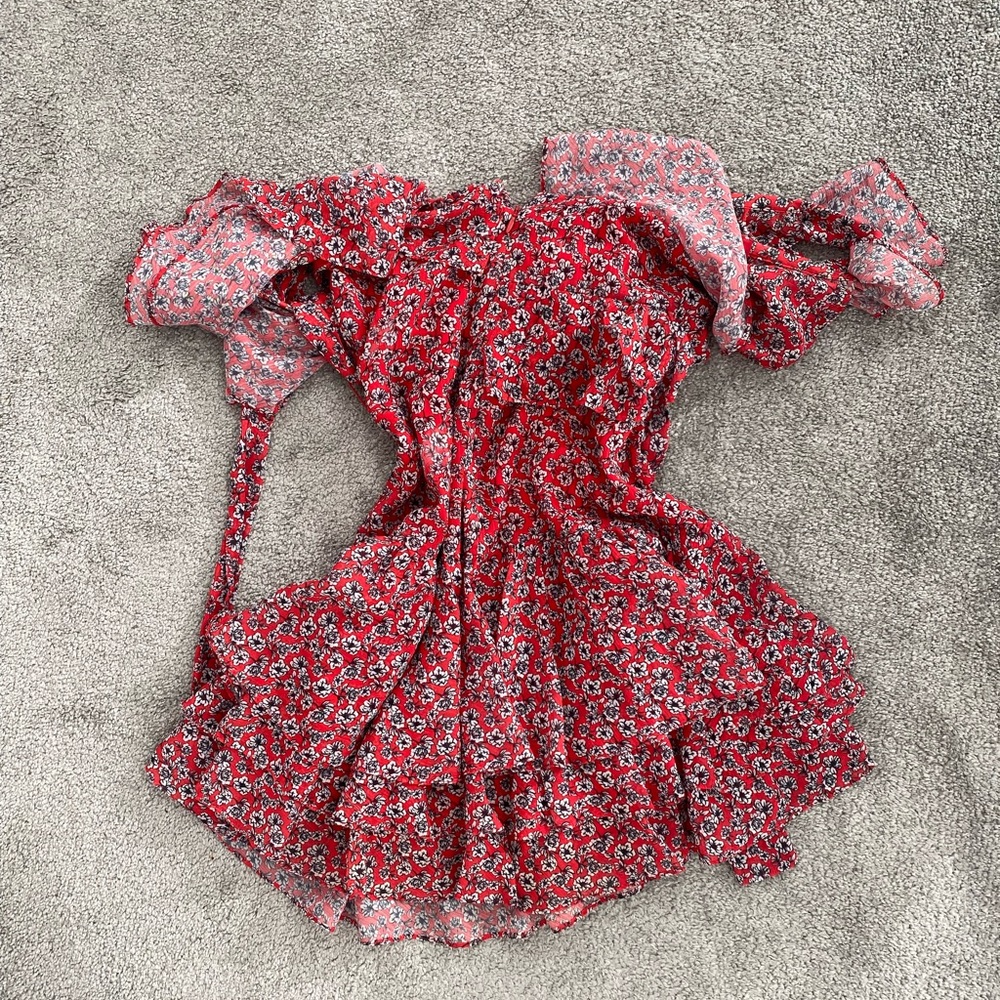 Marissa Webb Red Floral Dress